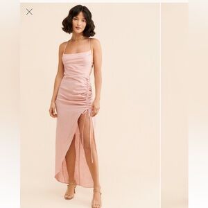 Lou Lou Linen Maxi Dress | Size XS | Pink